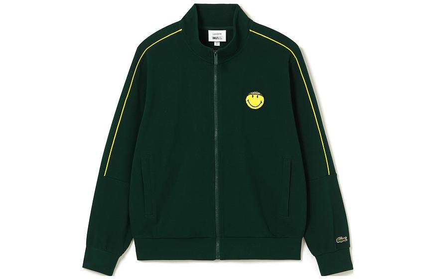 LACOSTE Sweatshirts Men's Dark Green TZP Stand Collar Moderate Cardigan
