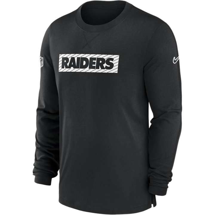 Nike Nike Las Vegas Raiders Sideline Player Team Issue Men's Nike Dri FIT Long Sleeve Top