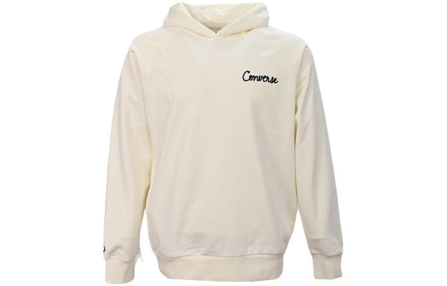 Converse Converse RAGLAN ELEVATED Sweatshirts Men's White Hooded Moderate Regular