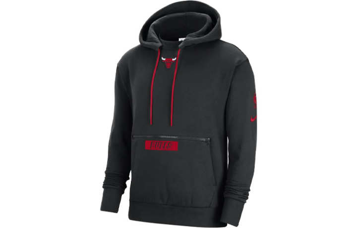 Nike Nike Nba Chicago Bulls Courtside Fleece Loose Fit Hoodie