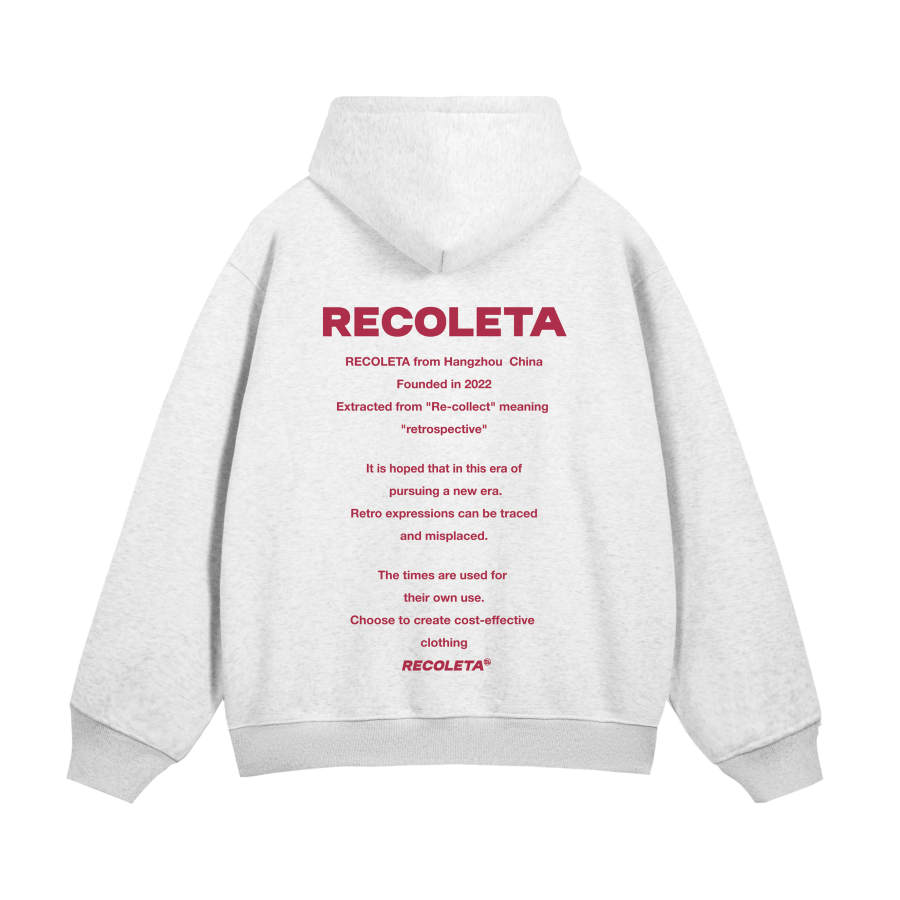 RECOLETA Sweatshirts Unisex Hooded Moderate Heavyweight