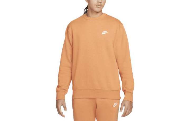 Nike Nike Sweatshirts Men's Orange Crew Neck Moderate Regular