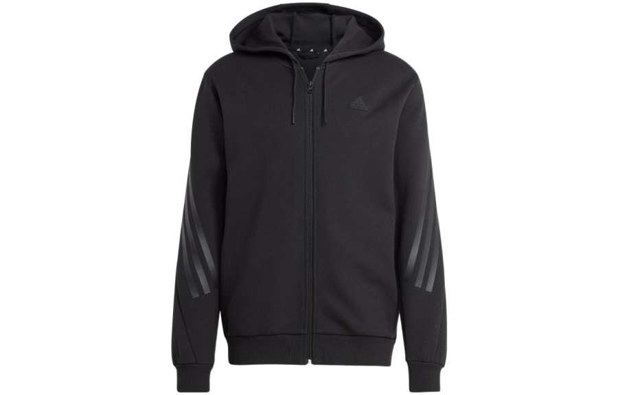 Adidas Adidas Sweatshirts Men's Black Hooded Moderate Cardigan