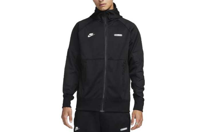Nike Nike Sweatshirts Men's Black Hooded Moderate Cardigan