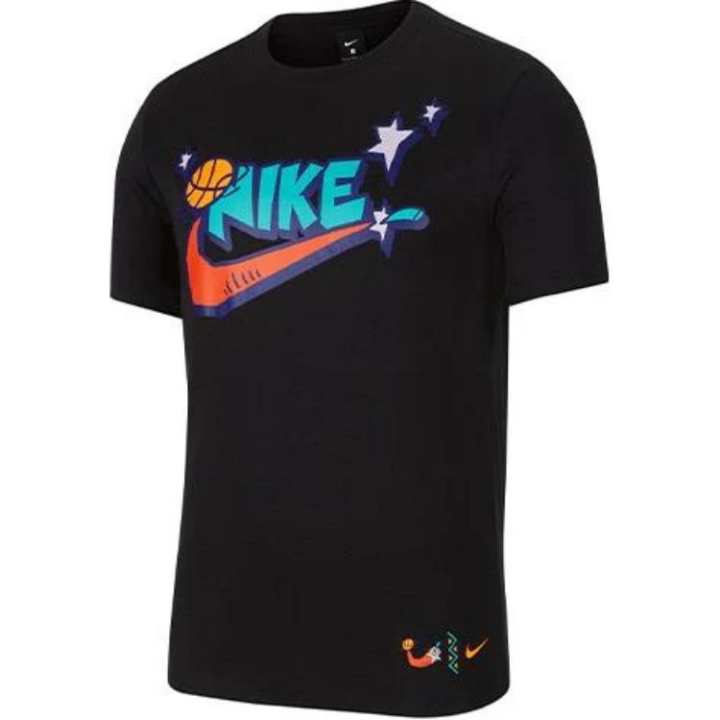 Nike Nike T Shirts Men's Black Crew Neck Moderate Straight Fit