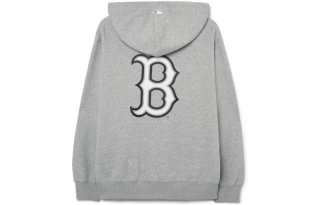 MLB Sweatshirts Unisex Gray Hooded Moderate Cardigan