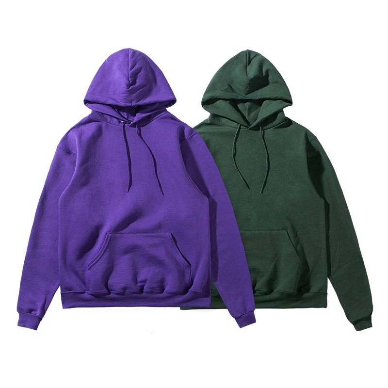Champion Solid Color Minimalist Style Fleece Lined Hooded Pullover Loose Fit Casual Long Sleeved Sweatshirt Unisex