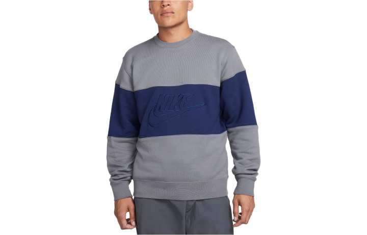 Nike Nike Sweatshirts Men's Gray Crew Neck Moderate Regular