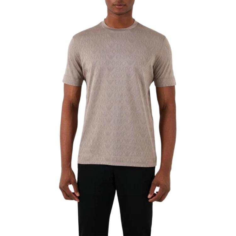 EMPORIO ARMANI Logo-jacquard Cotton T-shirt