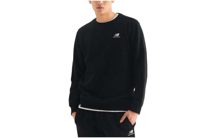 New Balance New Balance New Balance SS23 Head Outside Sweatshirts Unisex Black Crew Neck Moderate Other