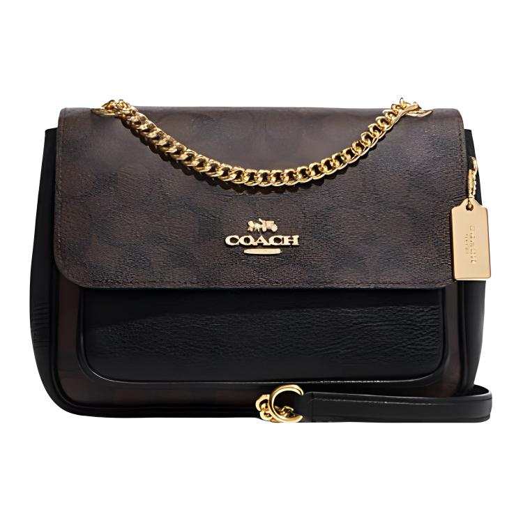 COACH Klare Cow Leather With Artificial Leather Portable Crossbody Bag, Shoulder Bag Medium Women's Dark Brown