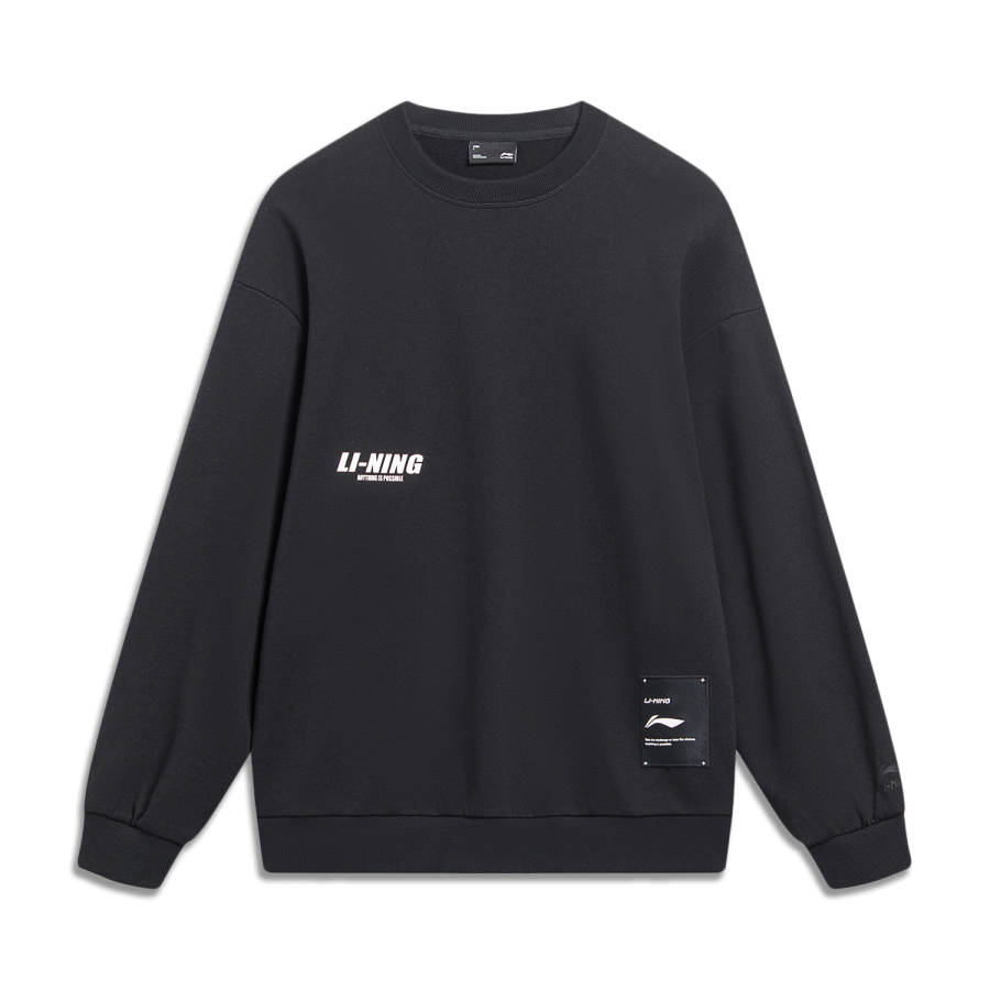 Li-Ning Li Ning Sports Life Collection Sweatshirts Men's Black Crew Neck Moderate Regular