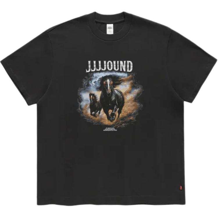 Levis X JJJJound T Shirts Unisex Black Crew Neck Moderate Straight Fit