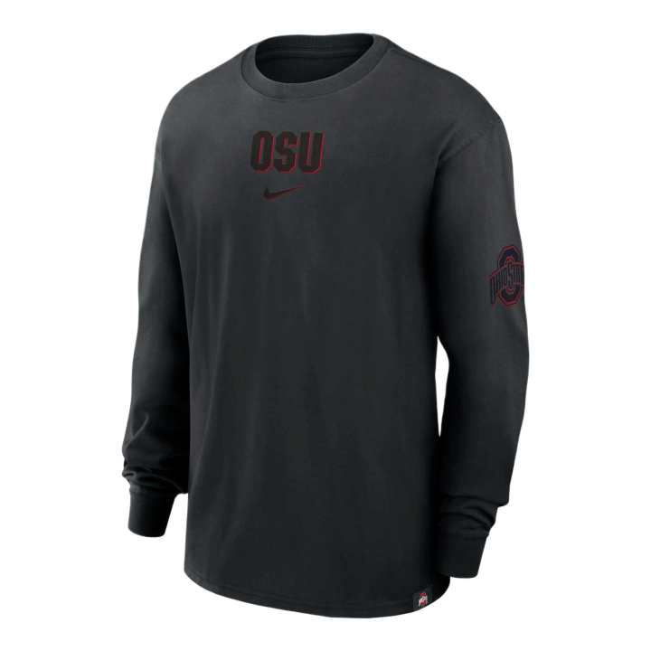 Nike Nike FW/AW24 Men's College Long Sleeve T Shirt T Shirt Men's Black