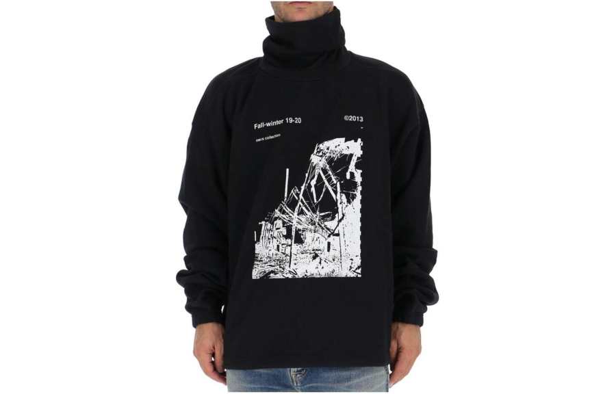 OFF-WHITE OFF WHITE Sweatshirt, Loose Fit Men's Black