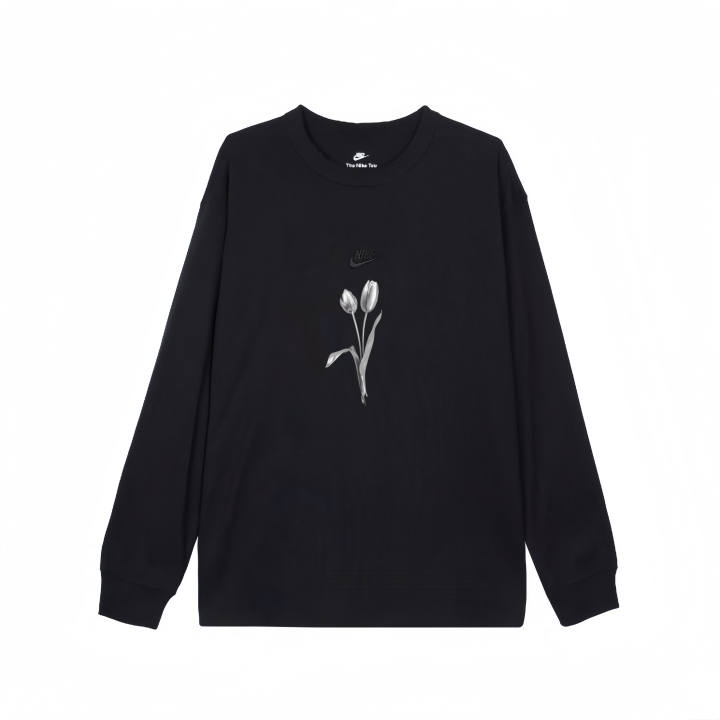 Nike Nike T Shirts Unisex Black Crew Neck Straight Fit