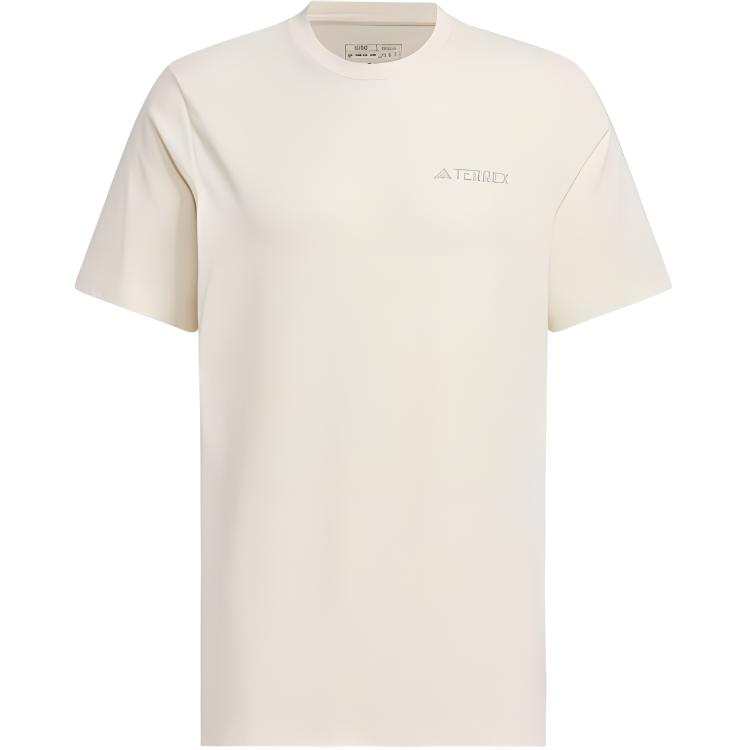 Adidas Adidas T Shirts Men's White Crew Neck Moderate Straight Fit