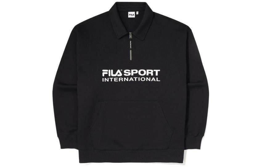 FILA Sweatshirts Men's Black Lapel Moderate Other