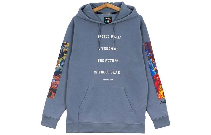 Vans Sweatshirts Men's Haze Blue Hooded Moderate Other