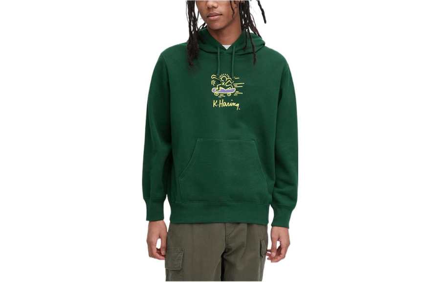 UNIQLO Sweatshirt Unisex Dark Green