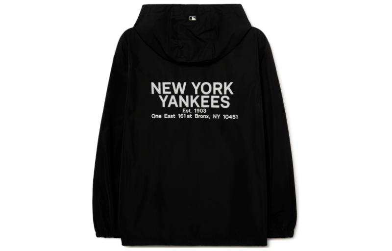 MLB New York Yankees Sweatshirts Unisex Black Hooded Moderate Regular