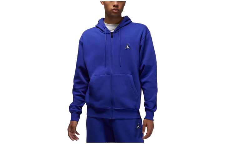 Jordan Jordan Jumpman Sweatshirts Men's Blue Hooded Moderate Cardigan