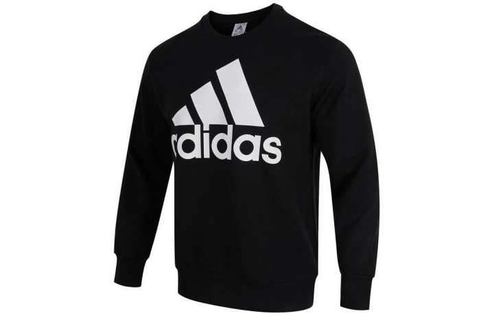 Adidas Adidas Sweatshirts Men's Black Crew Neck Thickened Regular
