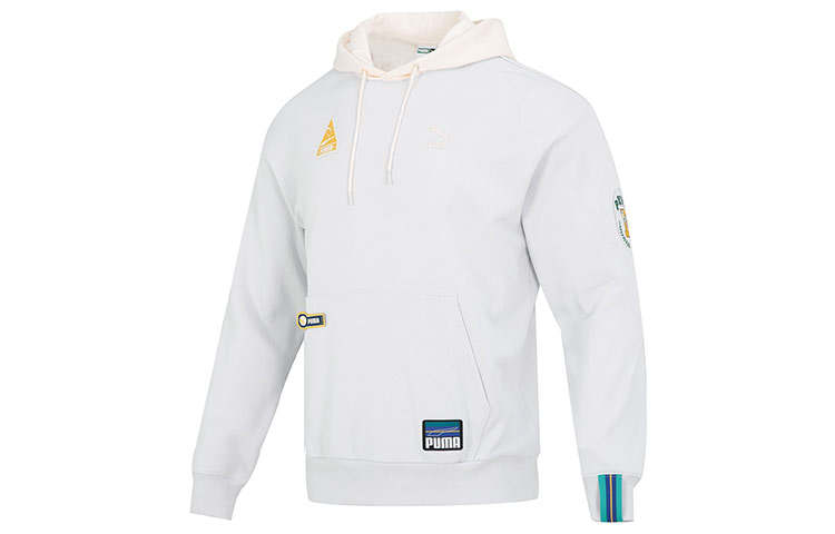 PUMA Sweatshirts Men's Gray Hooded Moderate Regular
