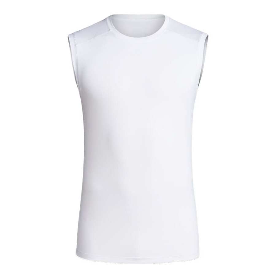 Adidas Adidas AEROREADY T Shirts Men's White Crew Neck Moderate Straight Fit