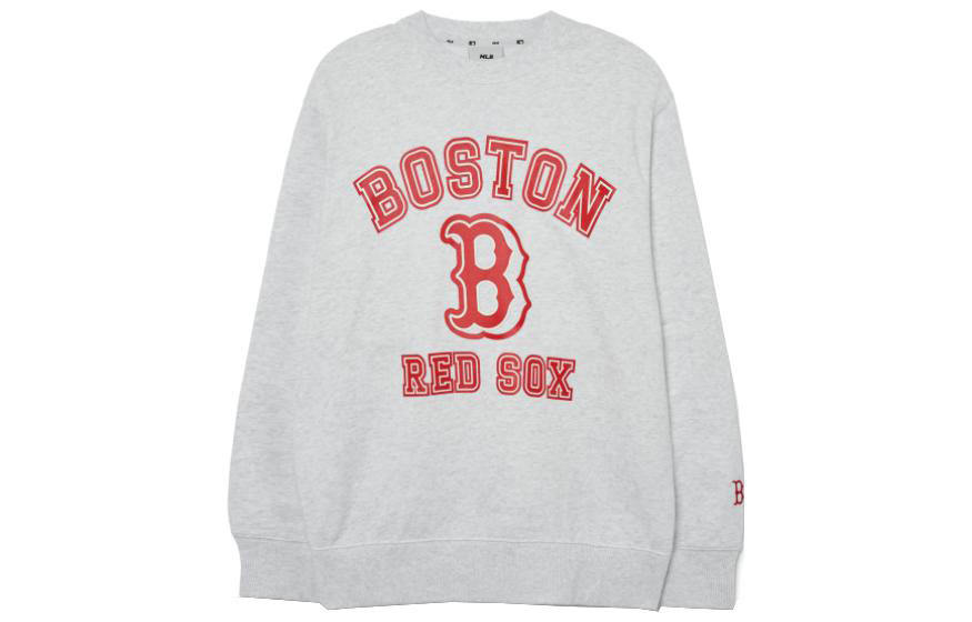 MLB MLB Boston Red Sox Sweatshirts Unisex Gray Crew Neck Moderate Regular