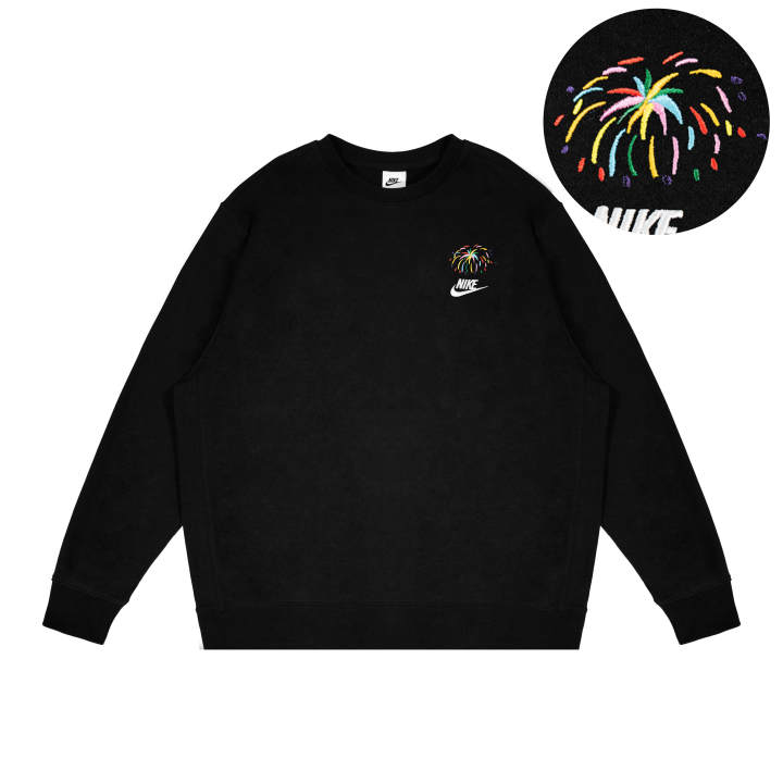 Nike Nike Sweatshirts Unisex Black Crew Neck Moderate Regular