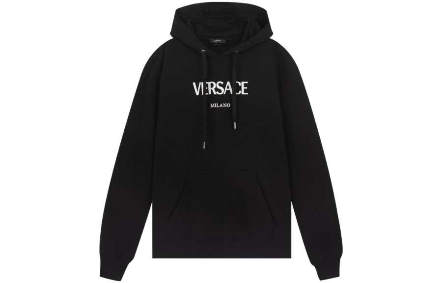 VERSACE VERSACE Sweatshirts Unisex Black Hooded Moderate Regular
