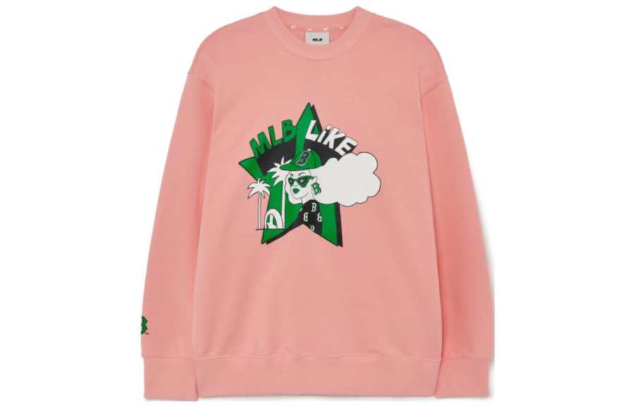 MLB MLB Sweatshirts Unisex Pink Crew Neck Moderate Regular
