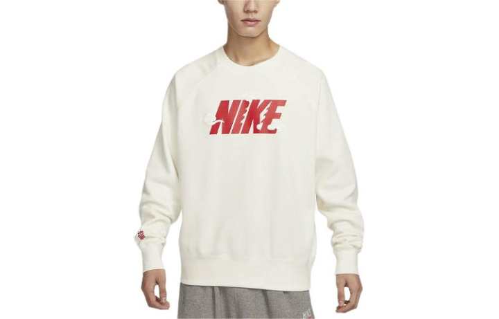 Nike Nike Sweatshirts Men's Ivory White Crew Neck Moderate Regular