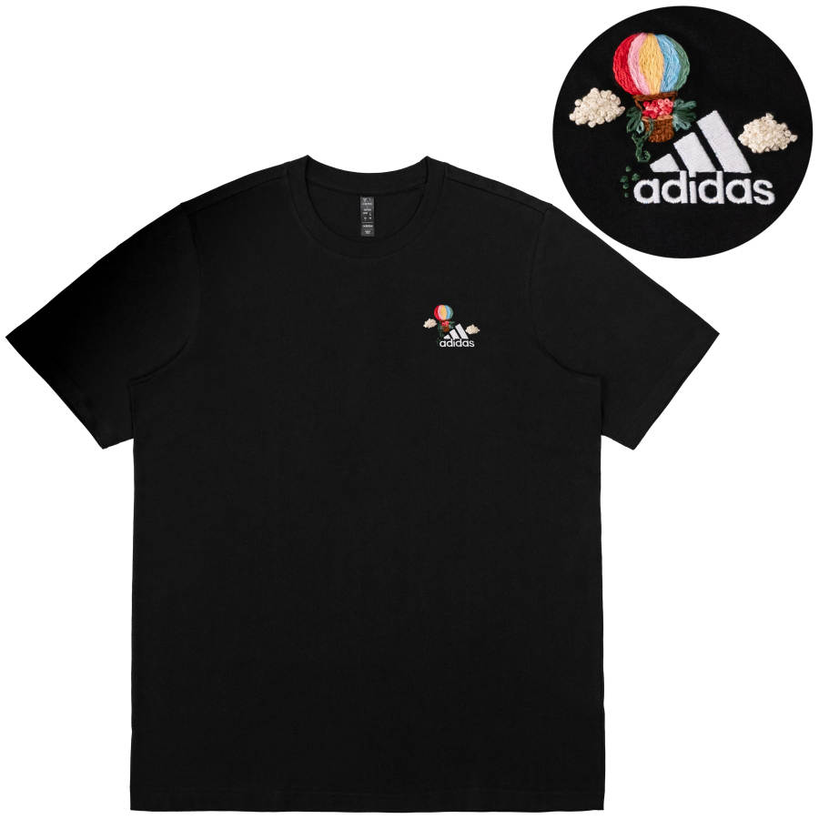 Adidas Adidas T Shirts Unisex Black Crew Neck Moderate Straight Fit