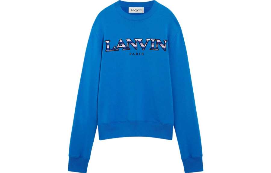 Lanvin logo-embroidered long-sleeve sweatshirt