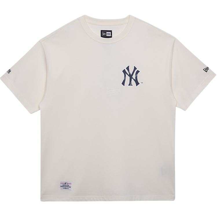 New Era T Shirt Couple, Trendy And Versatile Unisex Ivory White