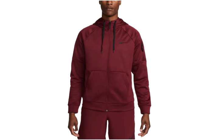 Nike Nike Sweatshirts Men's Burgundy Hooded Moderate Cardigan