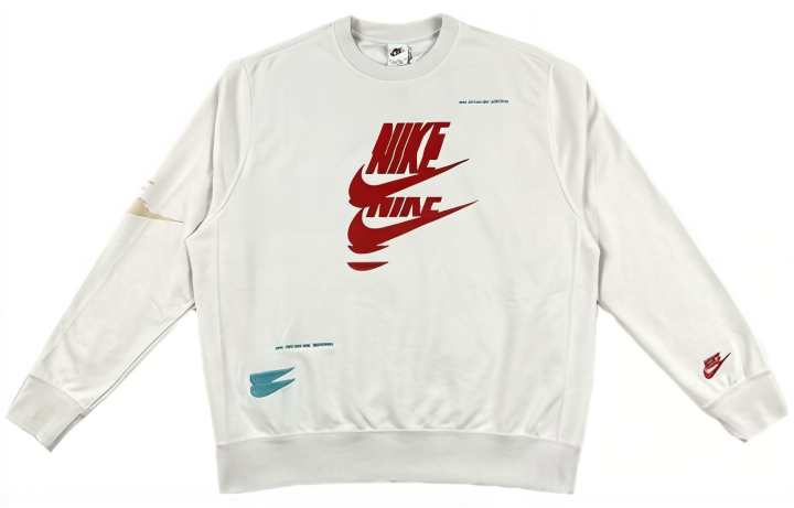 Nike Nike Sweatshirts Men's White Crew Neck Moderate Regular