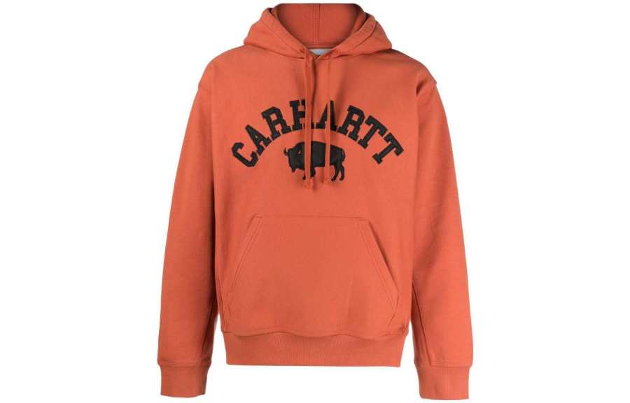 Carhartt WIP Sweatshirts Men's Orange Hooded Moderate Regular