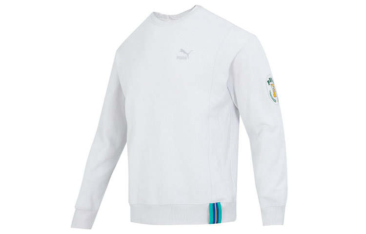 PUMA PUMA Sweatshirts Men's Light Gray Crew Neck Moderate Regular