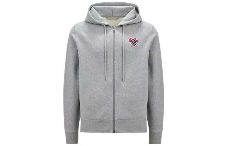 Moncler Moncler Logo Patch Zip Up Hoodie