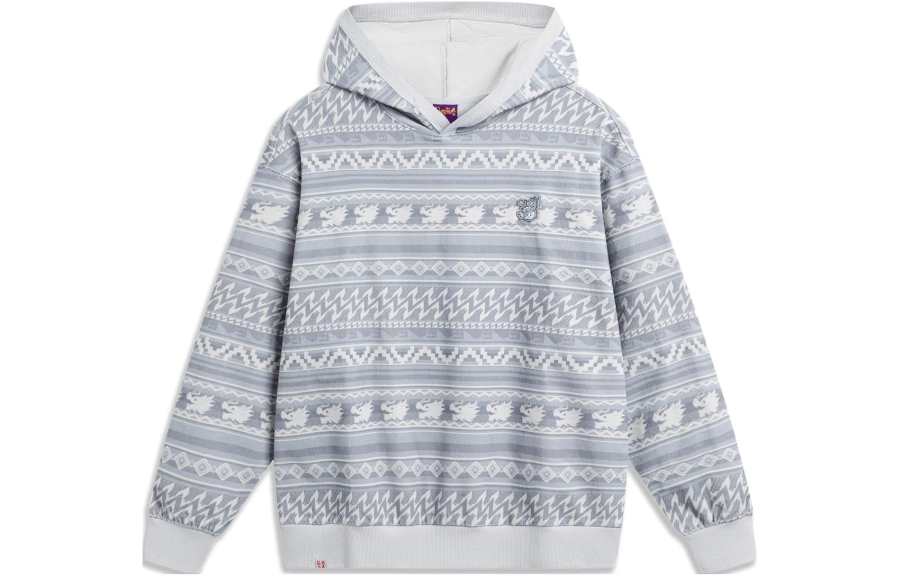 Li-Ning Li Ning Sports Trendy Collection Sweatshirt Unisex Stone Gray Combination