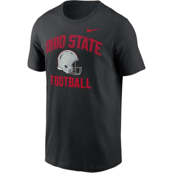 Nike Nike College Ohio State Buckeyes Campus Football Helmet T Shirt Men's Black