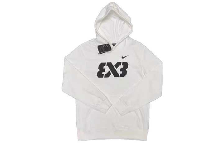 Nike Nike 3x4 Sweatshirts Unisex White Black Hooded Moderate Other