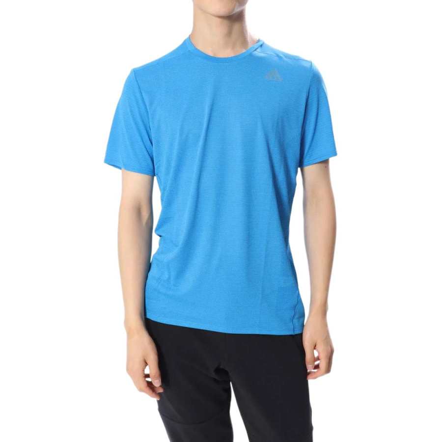 Adidas Adidas T Shirts Men's Blue Crew Neck Moderate