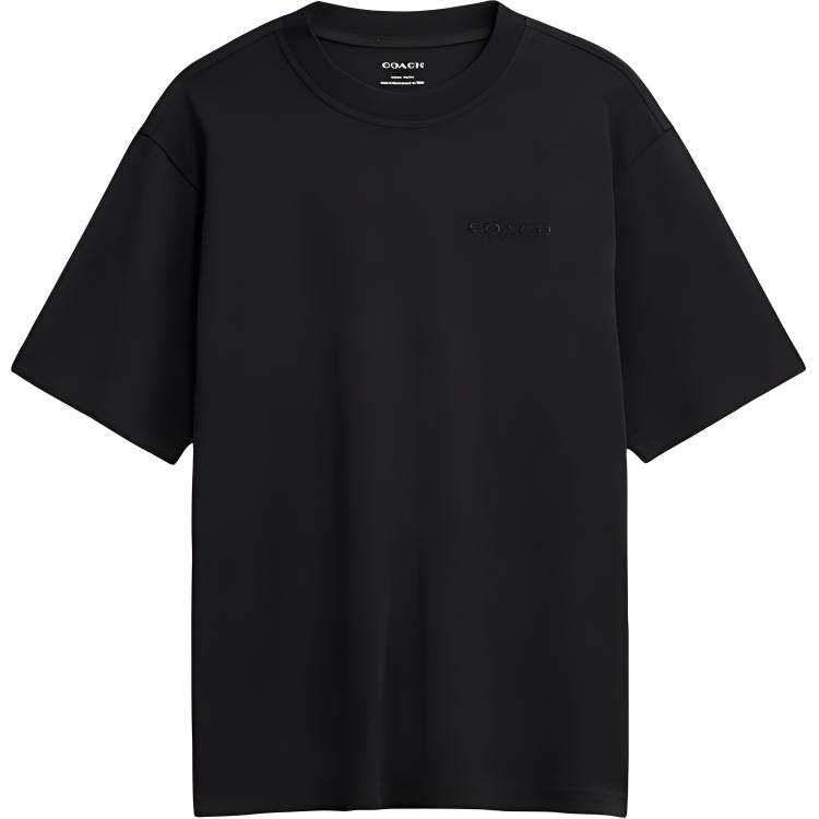 COACH T Shirts Men's Black Crew Neck Moderate Straight Fit