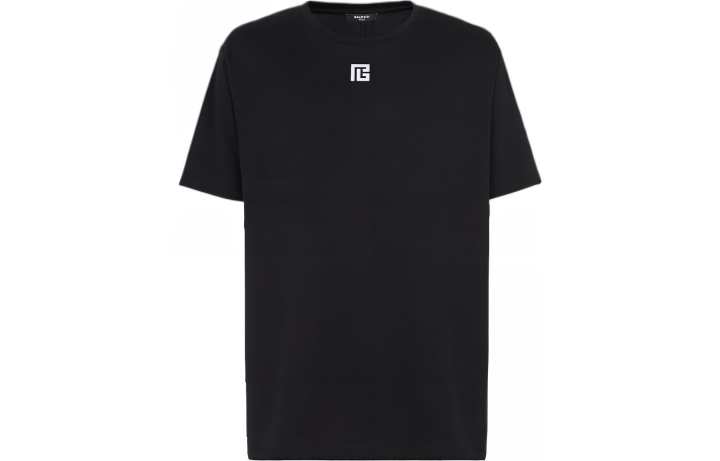 BALMAIN BALMAIN T Shirts Men's Black Crew Neck Moderate Straight Fit