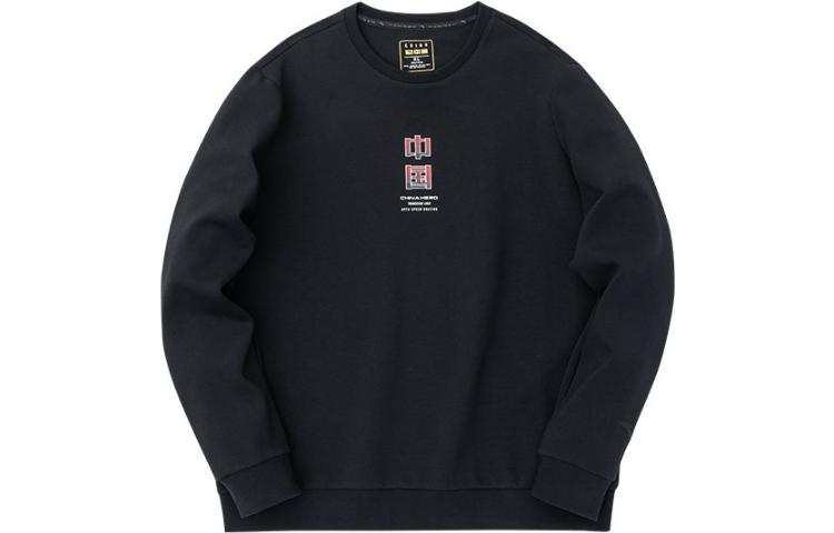 ANTA Variety Training Collection Sweatshirts Men's Black Crew Neck Moderate Regular