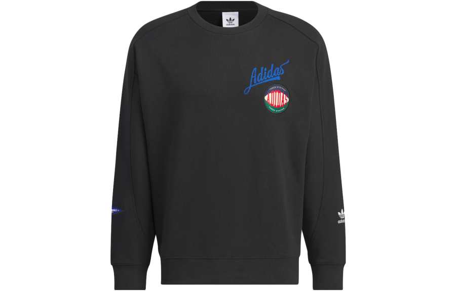 Adidas Originals Sweatshirts Men's Black Crew Neck Moderate Regular